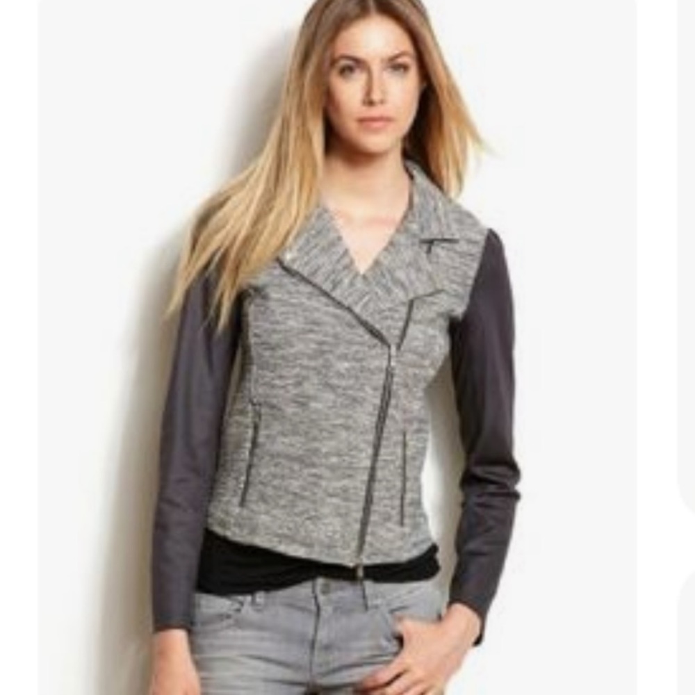 Armani Exchange Zip Motto Jacket - Black/Grey - M
